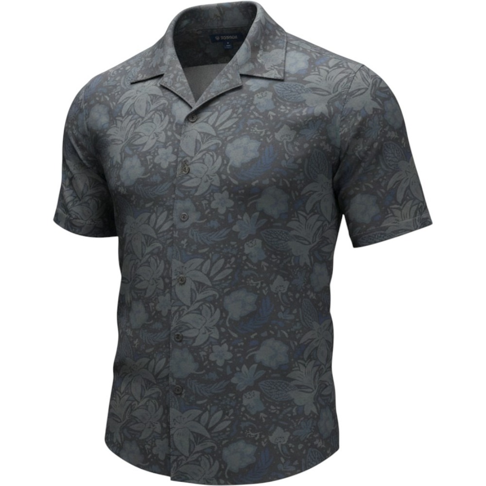 Cremieux Mens Floral Button Up Shirt Medium Blue NWT Tropical Camp Collar Cotton